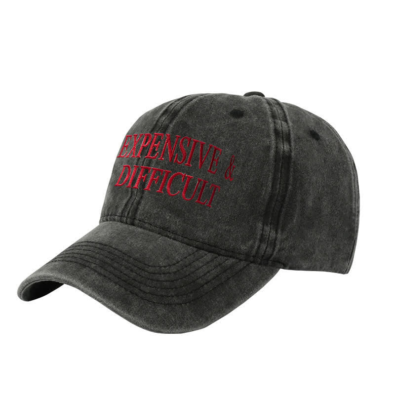 Expensive & Difficult Embroidered Adjustable Baseball Cap - Image 2