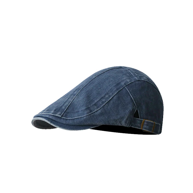 Fashion Denim Newsboy Flat Cap Beret Cap - Image 10