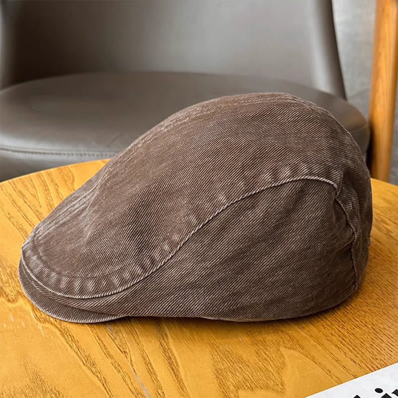 Fashion Washed Denim Newsboy Flat Cap Beret Cap - Image 4