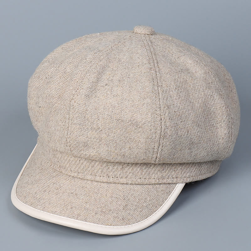 Fashionable And Simple Winter Women's Beret Hat Edge Covering - Image 11