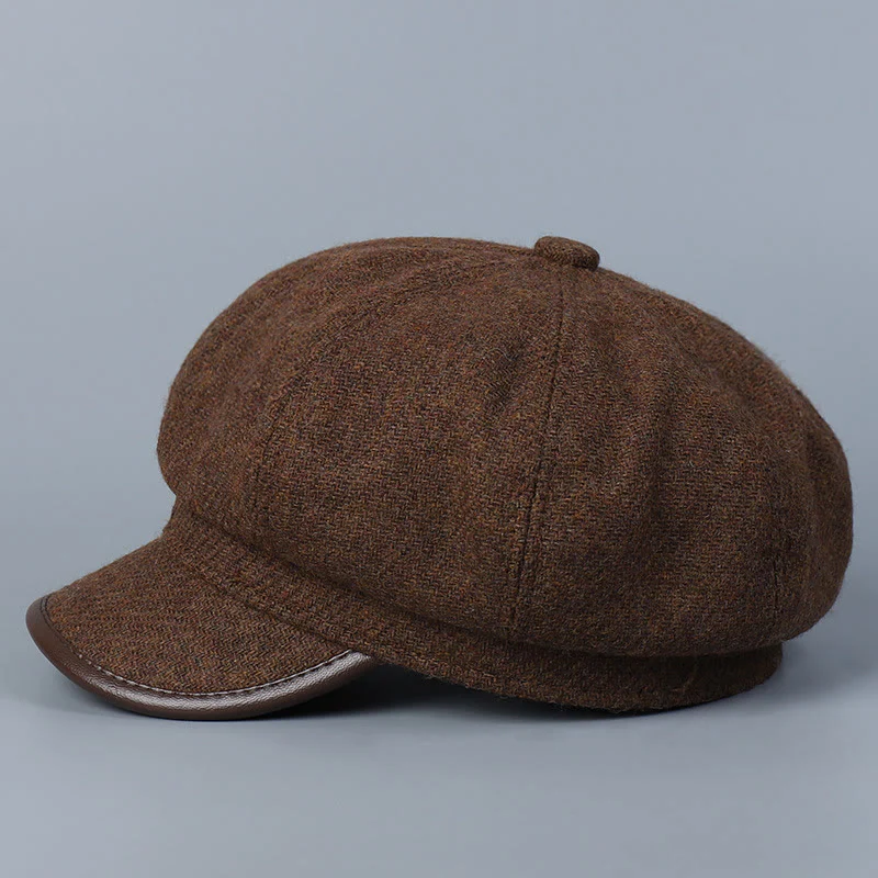 Fashionable And Simple Winter Women's Beret Hat Edge Covering - Image 4