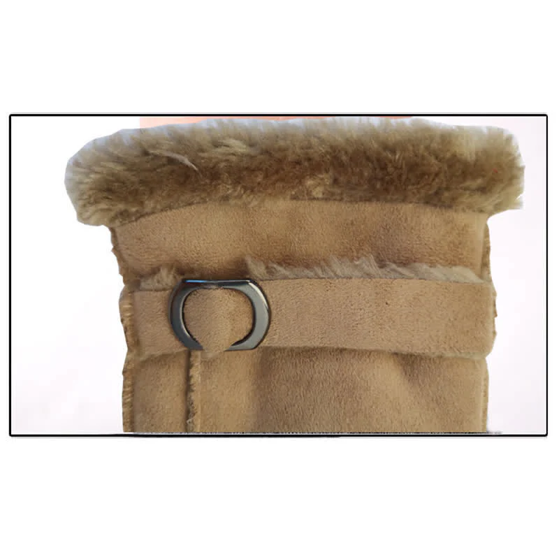 Faux Leather Imitation Wool Leather Dress Gloves - Image 4
