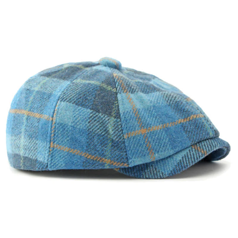 Faux Woolen Tweed Cabbie Newsboy Beret Hat - Image 13