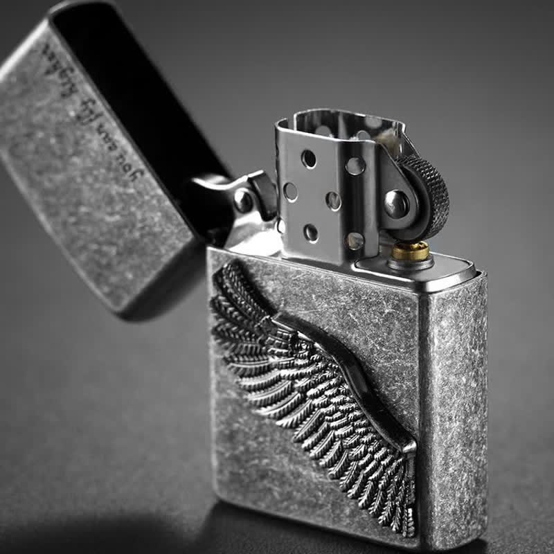 Flying Angel Wings Refillable Kerosene Lighter - Image 5