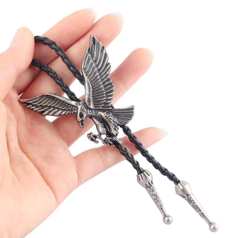 Flying Eagle Animal Western Bolo Tie - Image 2