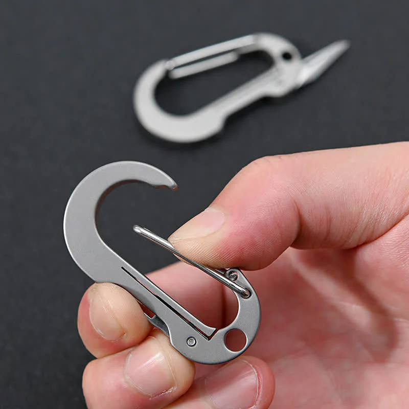 Folding Knife Pocket Cutter Carabiner Keychain - Image 12
