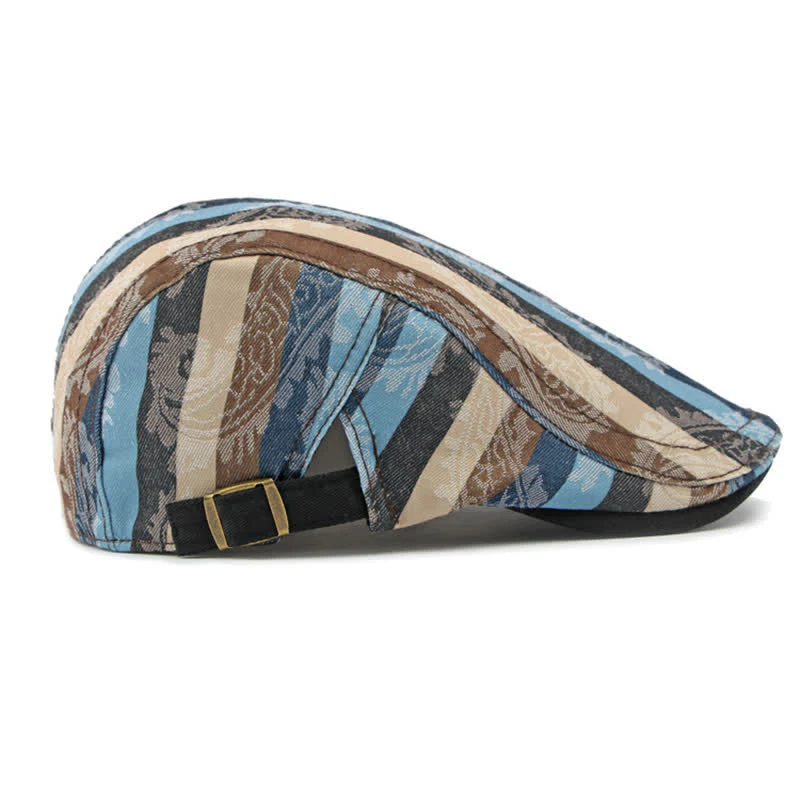 Four Seasons PaIsley Striped Flat Beret Hat - Image 12