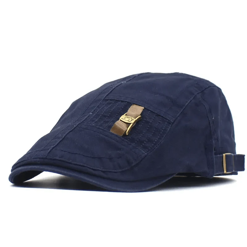 Freestyle Leather Strap I-Buckle Cotton Beret Cap - Image 12
