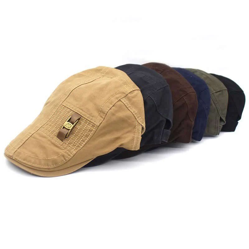 Freestyle Leather Strap I-Buckle Cotton Beret Cap - Image 2