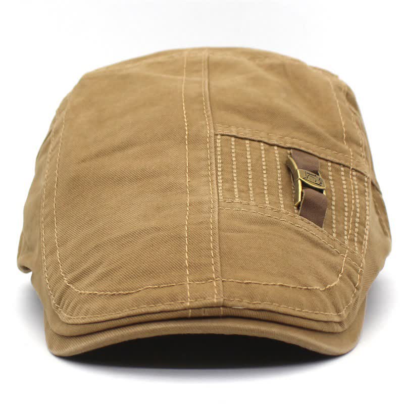 Freestyle Leather Strap I-Buckle Cotton Beret Cap - Image 4