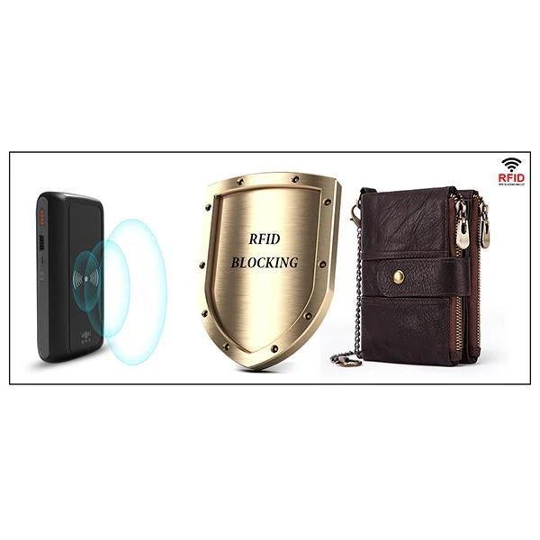 Genuine Leather Anti-theft Retro Wallet With Chain - Image 3