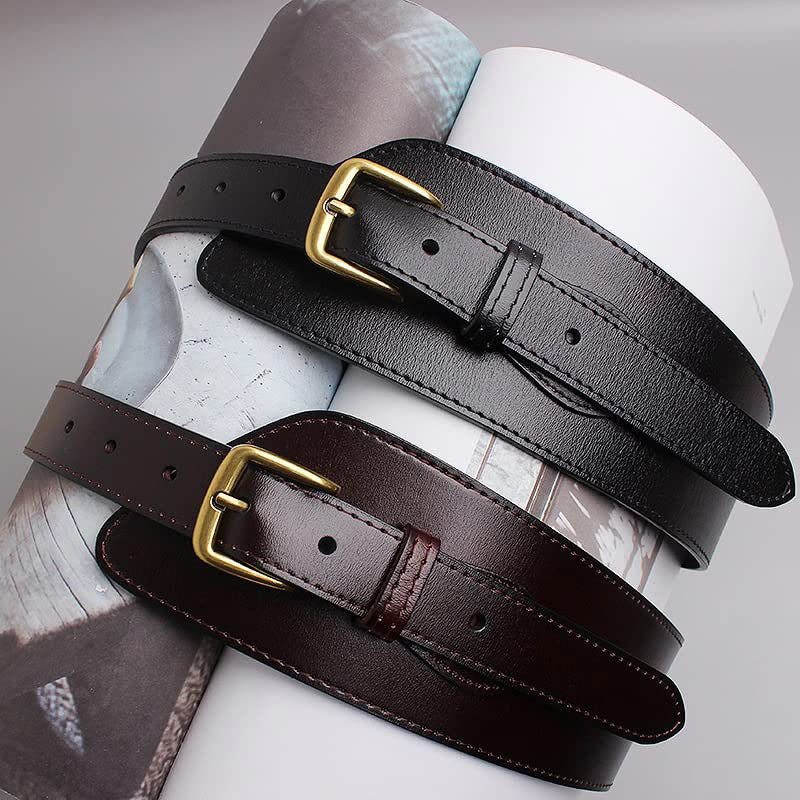 Girdle Waistband Women's Genuine Leather Corset Belt - Image 4