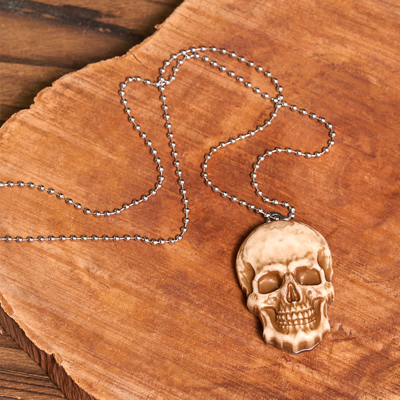 Gold Skull DIY Hidden Knife Belt Buckle Bull Pendant Skull Head Necklace Bundle Set - Image 8