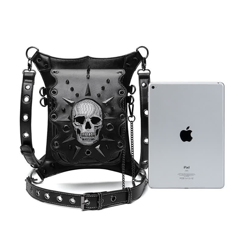 Gothic Style Skull Steampunk Shoulder Waist Leg Bag - Image 7
