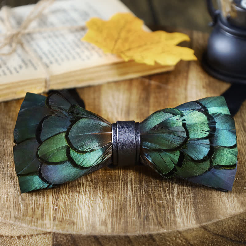 Green Classic Feather Bow Tie Collection Bundle - Image 4