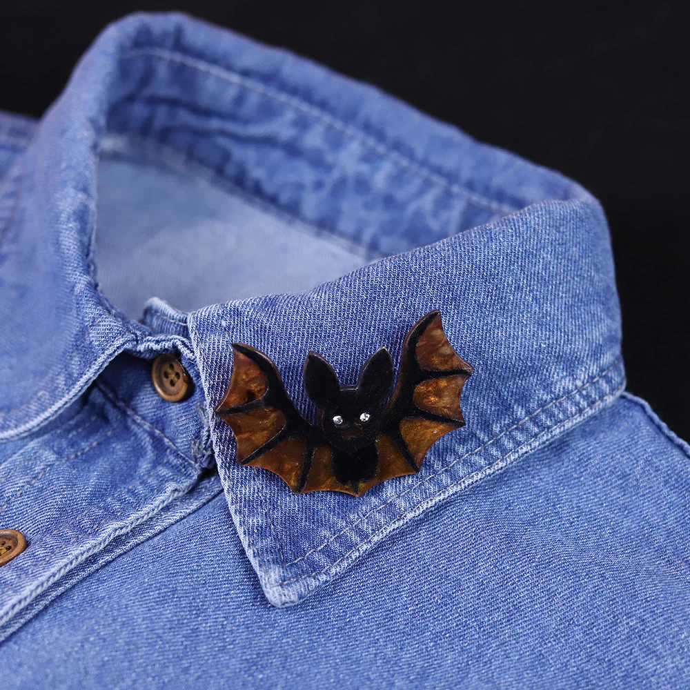 Halloween Handmade Acrylic Bat Brooch - Image 5