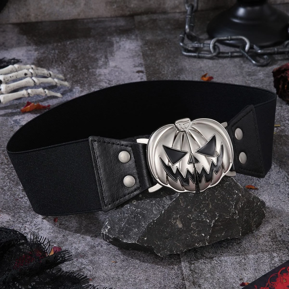 Halloween Pumpkin Head Women's Corset Belt - Image 2