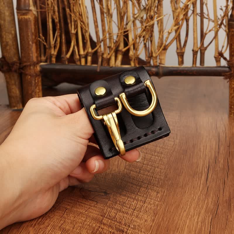 Heavy Duty Clip D-Ring Belt Loop Leather Key Holder - Image 6