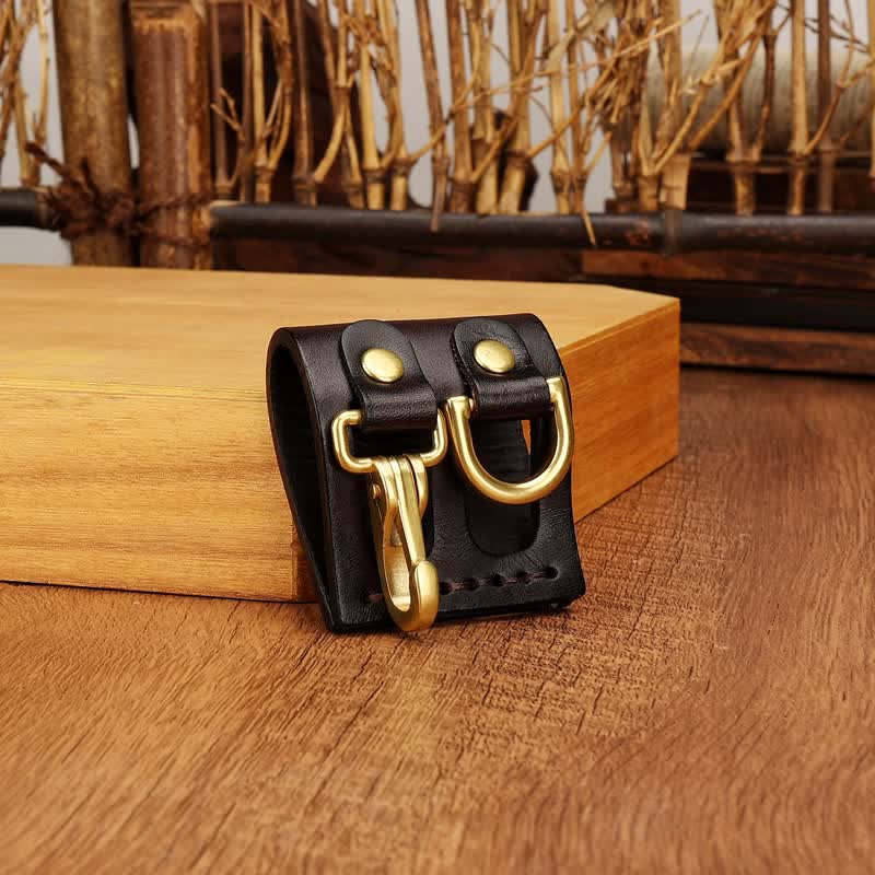 Heavy Duty Clip D-Ring Belt Loop Leather Key Holder - Image 7