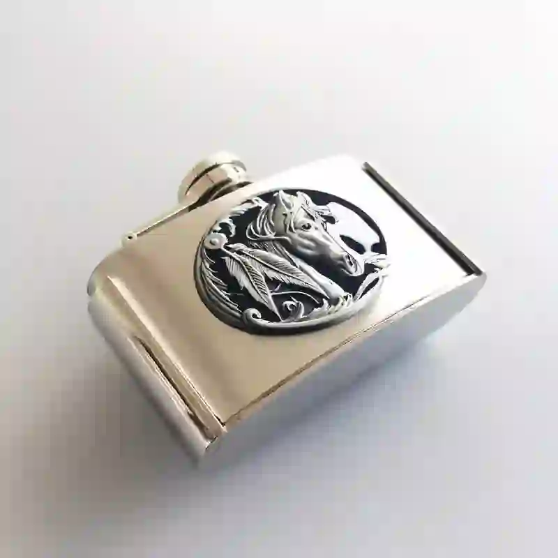 Horse DIY Hidden Knife Belt Buckle 3oz. Flask Buckle Goat Ring Bundle Set - Image 5