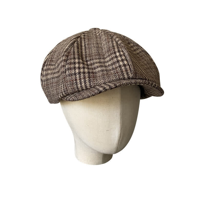 Ivy Gentlemen Plaid Octagonal Beret Cap - Image 2