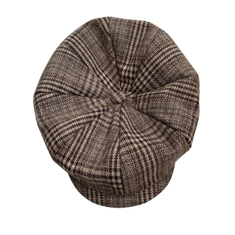 Ivy Gentlemen Plaid Octagonal Beret Cap - Image 5