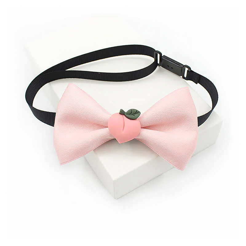 Kid's Cute Fruit Ornament Solid Color Bow Tie - Image 12