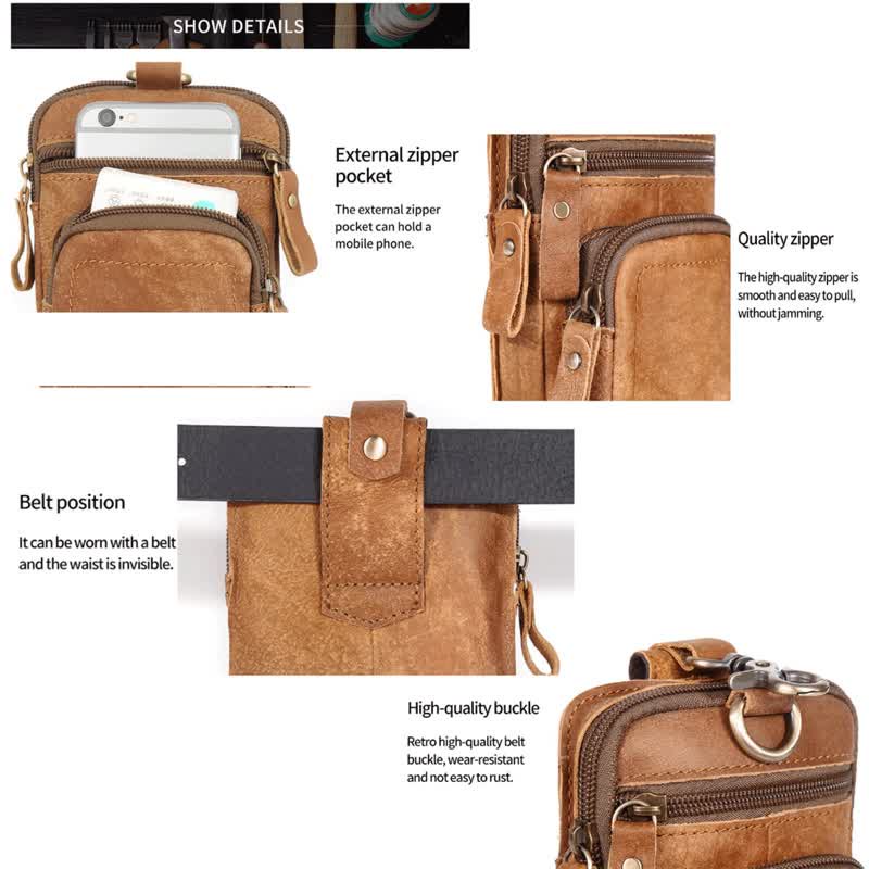 Leisure Sports Large Capicity Business Belt Bag - Image 8