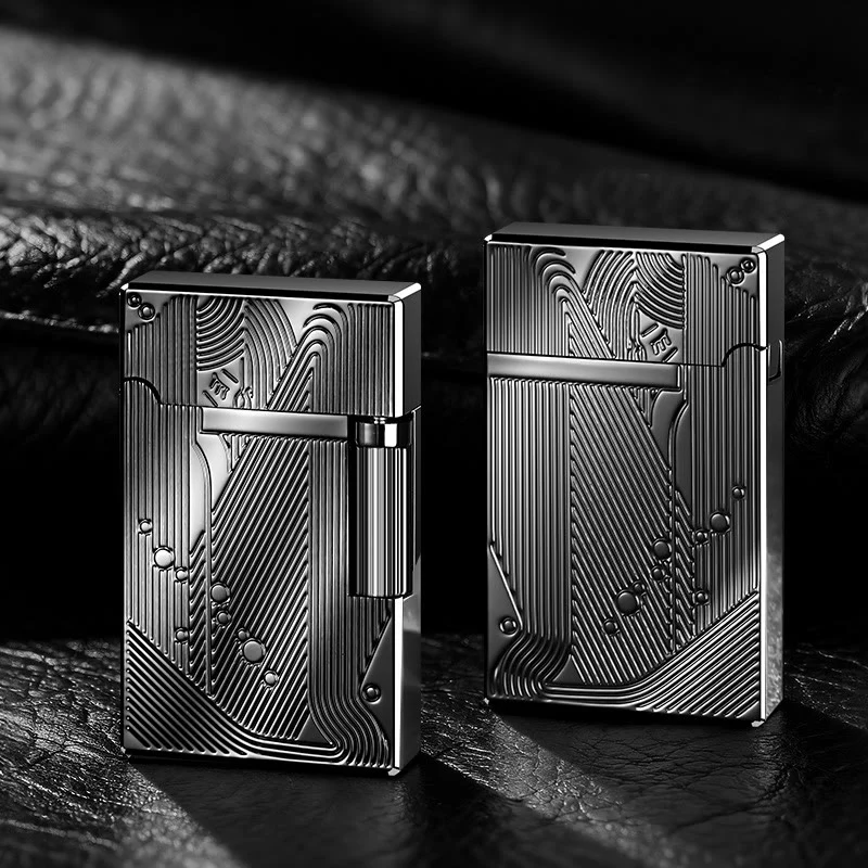 Luxury Line Carving Alloy Butane Lighter - Image 5