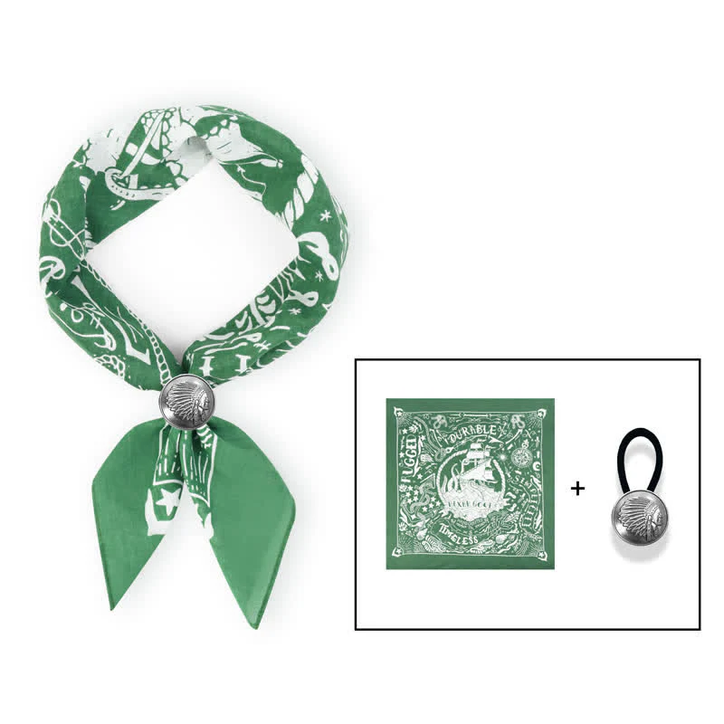 Marine Sailing Pattern Square Scarf with Scarf Buckle - Image 14
