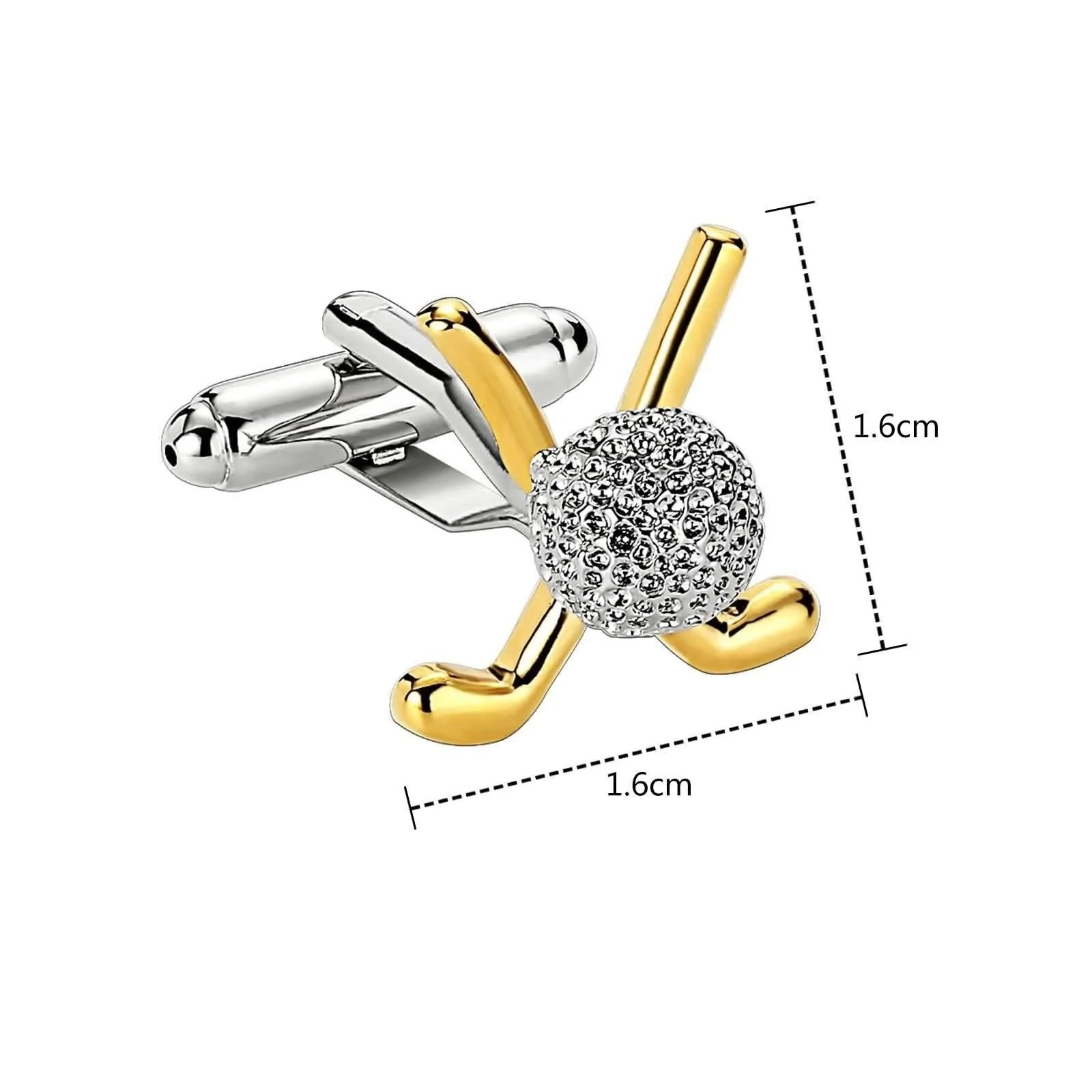 Men's 1 Pair Golf Time Button Covers Set Cufflinks - Image 11