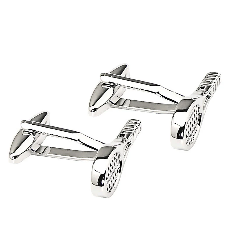 Men's 1 Pair Tennis Racket Button Covers Set Cufflinks - Image 8