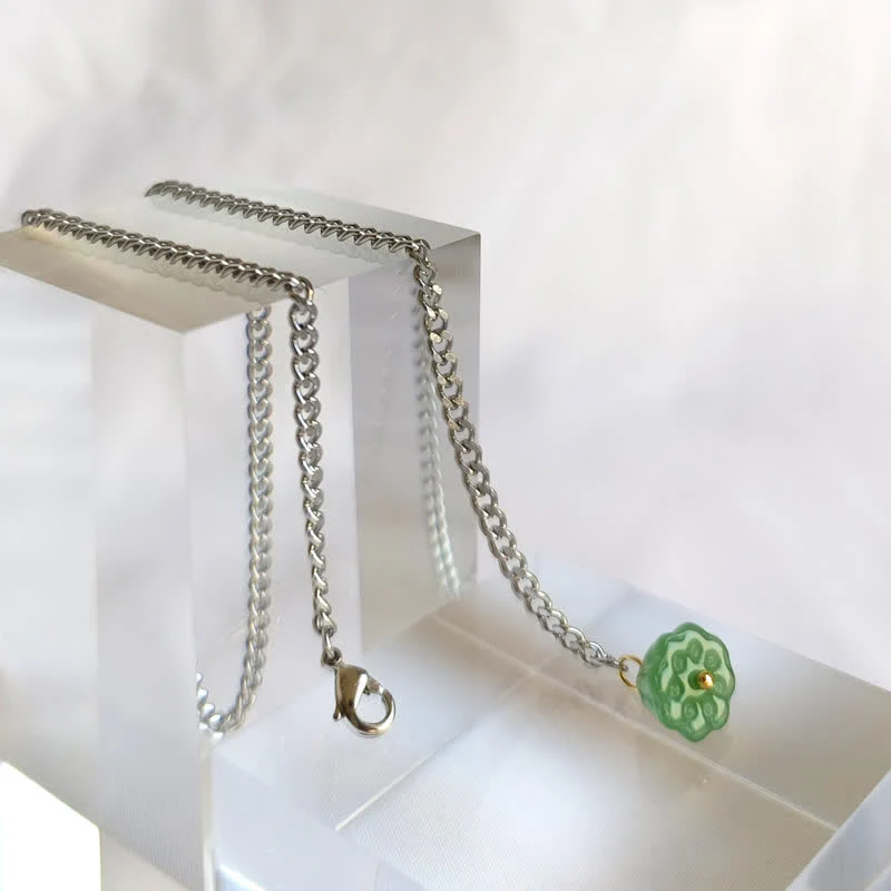 Men's 18K Gold-Plated Natural Stone Lapel Chain Suit Brooch with Hanging Chain - Image 14