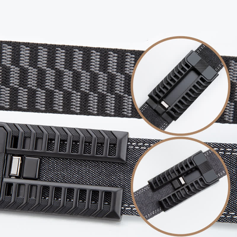 Men's Adjustable Automatic Buckle Denim Fabric Belt - Image 6