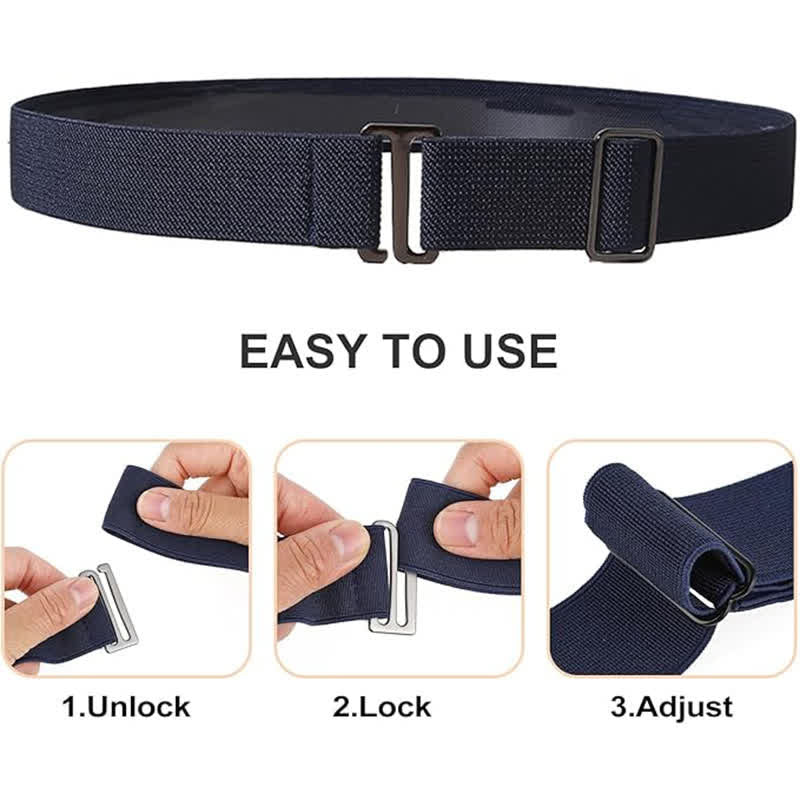 Men's Adjustable Elastic Shirt Stay Invisible Belt - Image 5