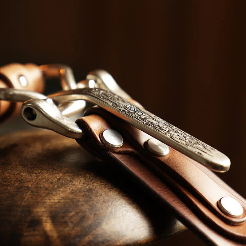 Men's Adventure Western Cavalry Leather Belt - Image 14