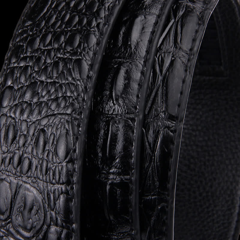 Men's Alligator Claw Crocodile Print Automatic Leather Belt - Image 6