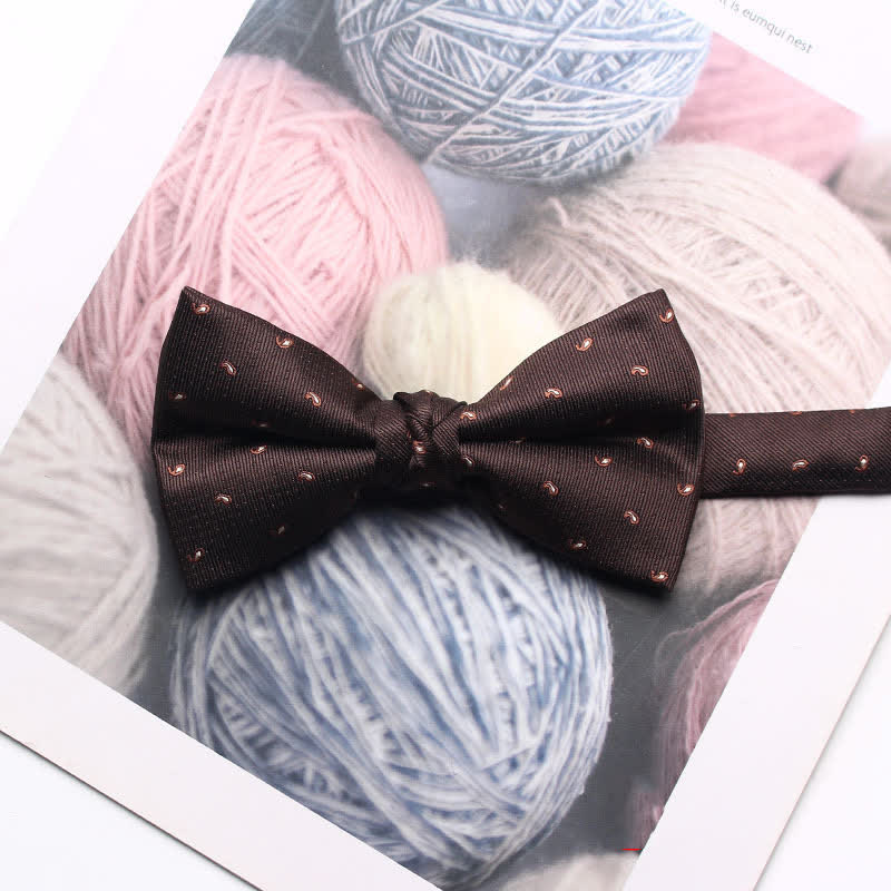 Men's Antique Yarn-dyed Jacquard Bow Tie - Image 14