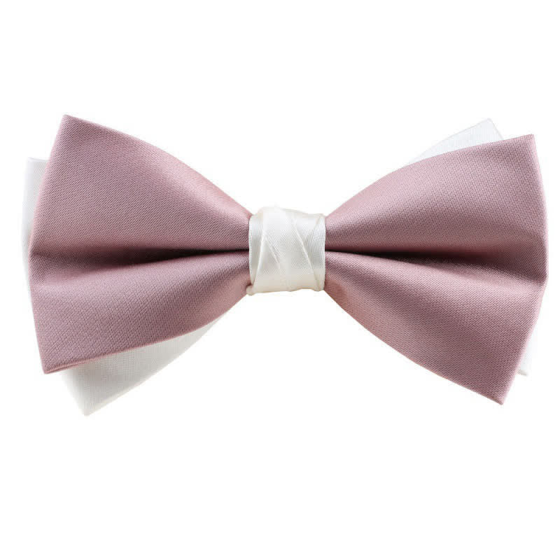 Men's Asymmetrical Two Tone Bow Tie - Image 16