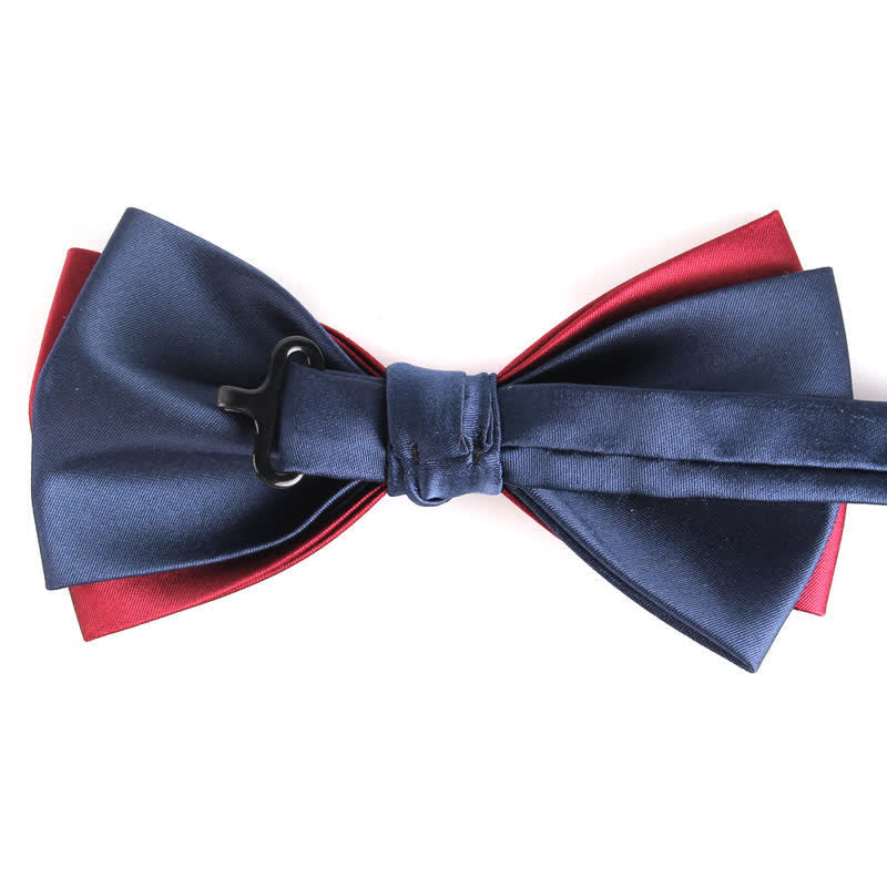 Men's Asymmetrical Two Tone Bow Tie - Image 24