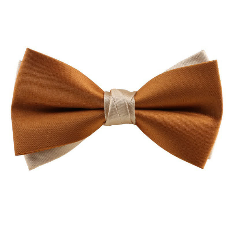 Men's Asymmetrical Two Tone Bow Tie - Image 7