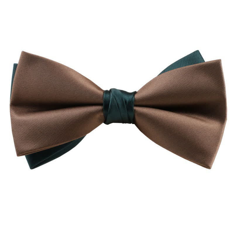 Men's Asymmetrical Two Tone Bow Tie - Image 8