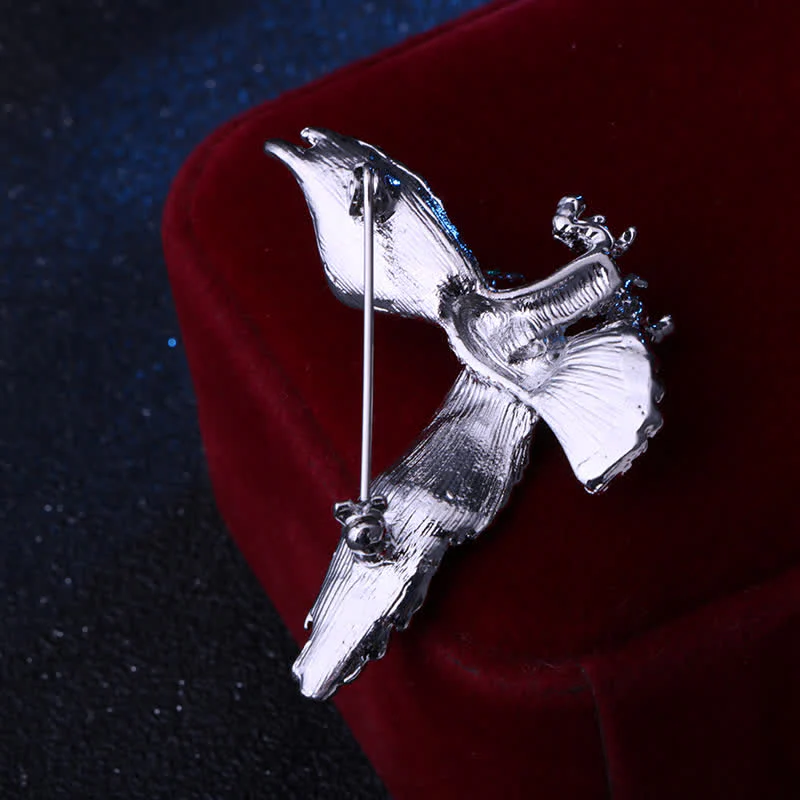 Men's Bald Hawk Green Eye Brooch - Image 10