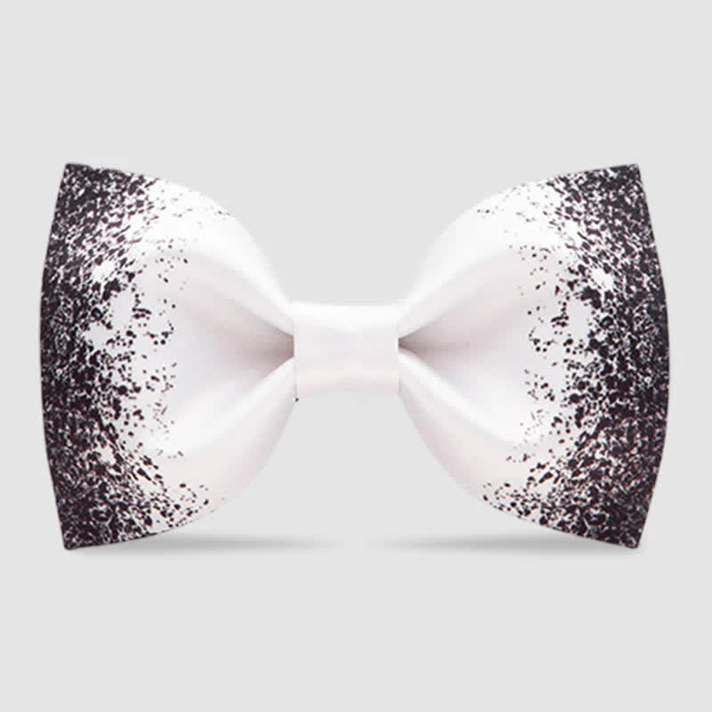 Men's Black White Resplendent Night Sky Bow Tie - Image 8