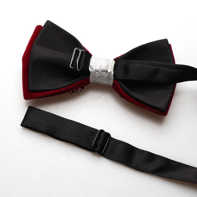 Men's Bling Mosaic Sunburst Velvet Bow Tie - Image 16
