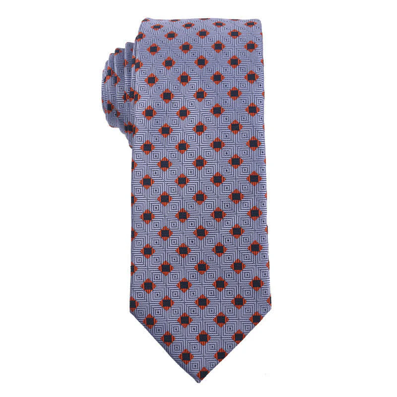 Men's Blue Series Paisley Striped Necktie - Image 10