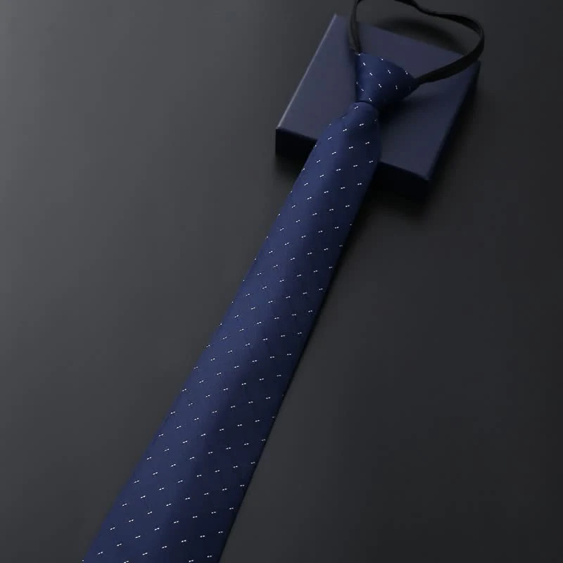 Men's Blue Series Zipper Tie Business Necktie - Image 5