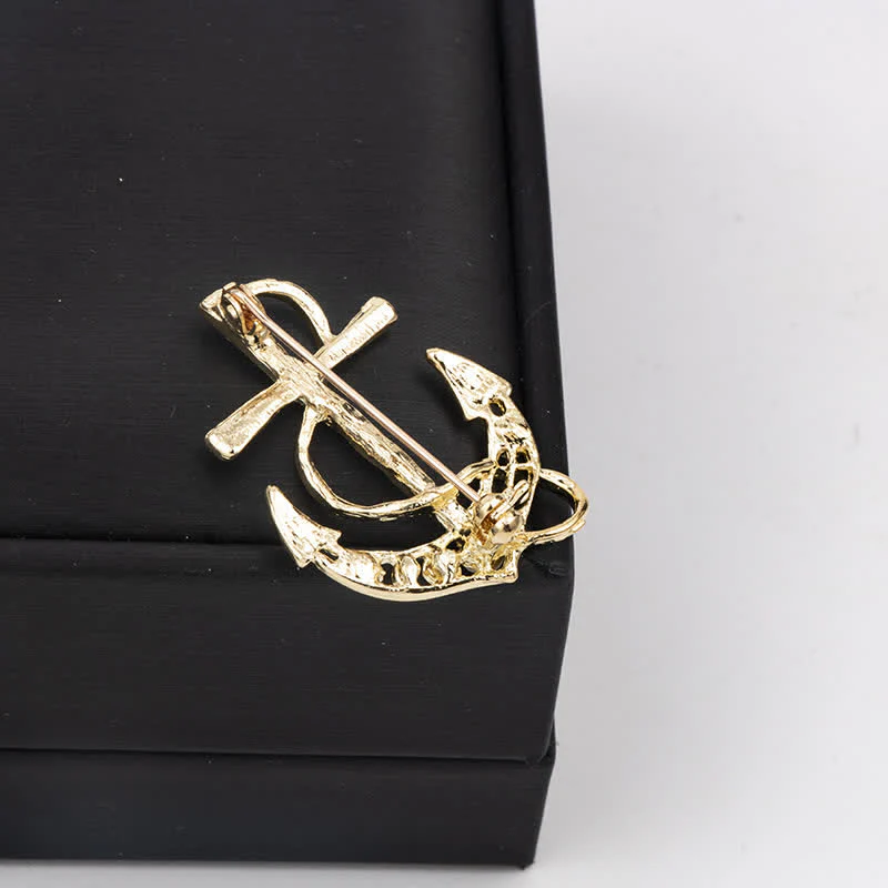 Men's Sea Boat Anchor Brooch - Image 4