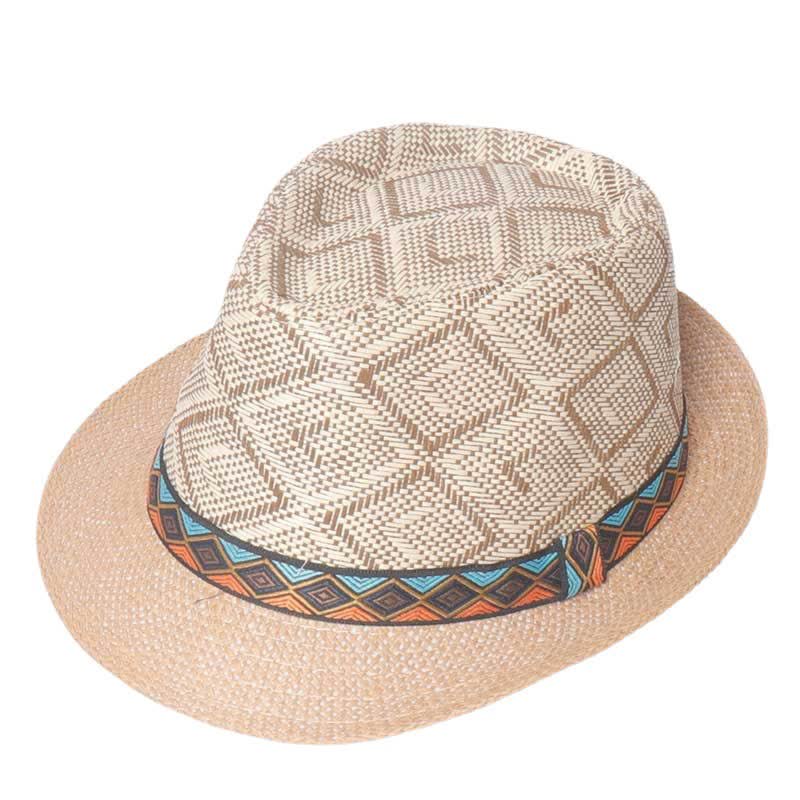 Men's Braided Streetwear Ethnic Style Summer Fedora Hat - Image 3