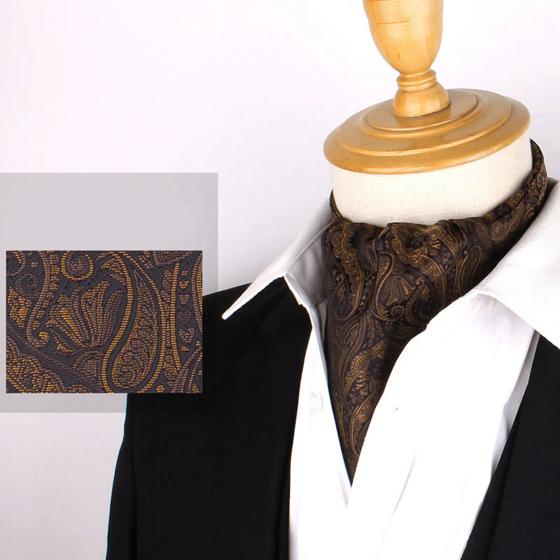 Men's British Retro Elegant Printed Cravat For Suit Shirt - Image 10
